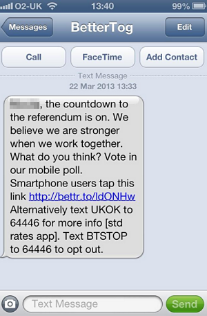 Better Together Text Message